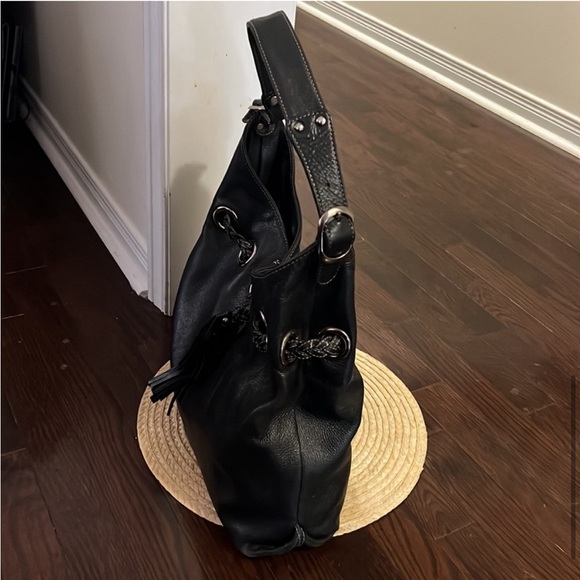 Vintage Leather Hobo Shoulder Bag - Picture 5 of 8